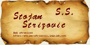 Stojan Strizović vizit kartica